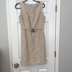 Milly of  New York beige linen sheath dress size 6